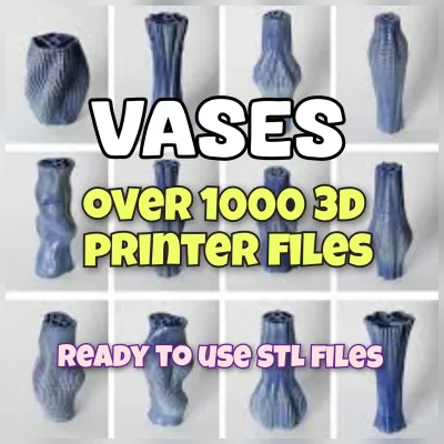Vases STL Pack – High-Quality STL Files – 1000+ Models – commercial use folder with licence included, 140 designs