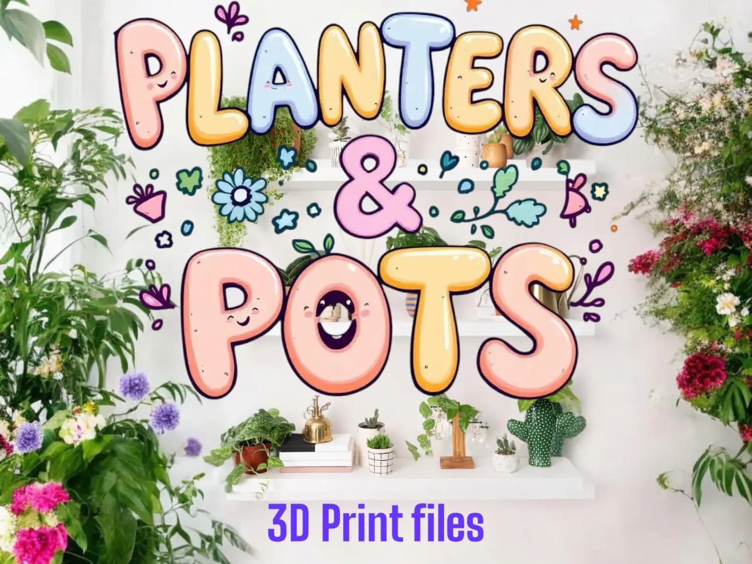 Planters &amp; Pots STL Pack – over 700 files to choose from, only the best files, with images, commercial use folder