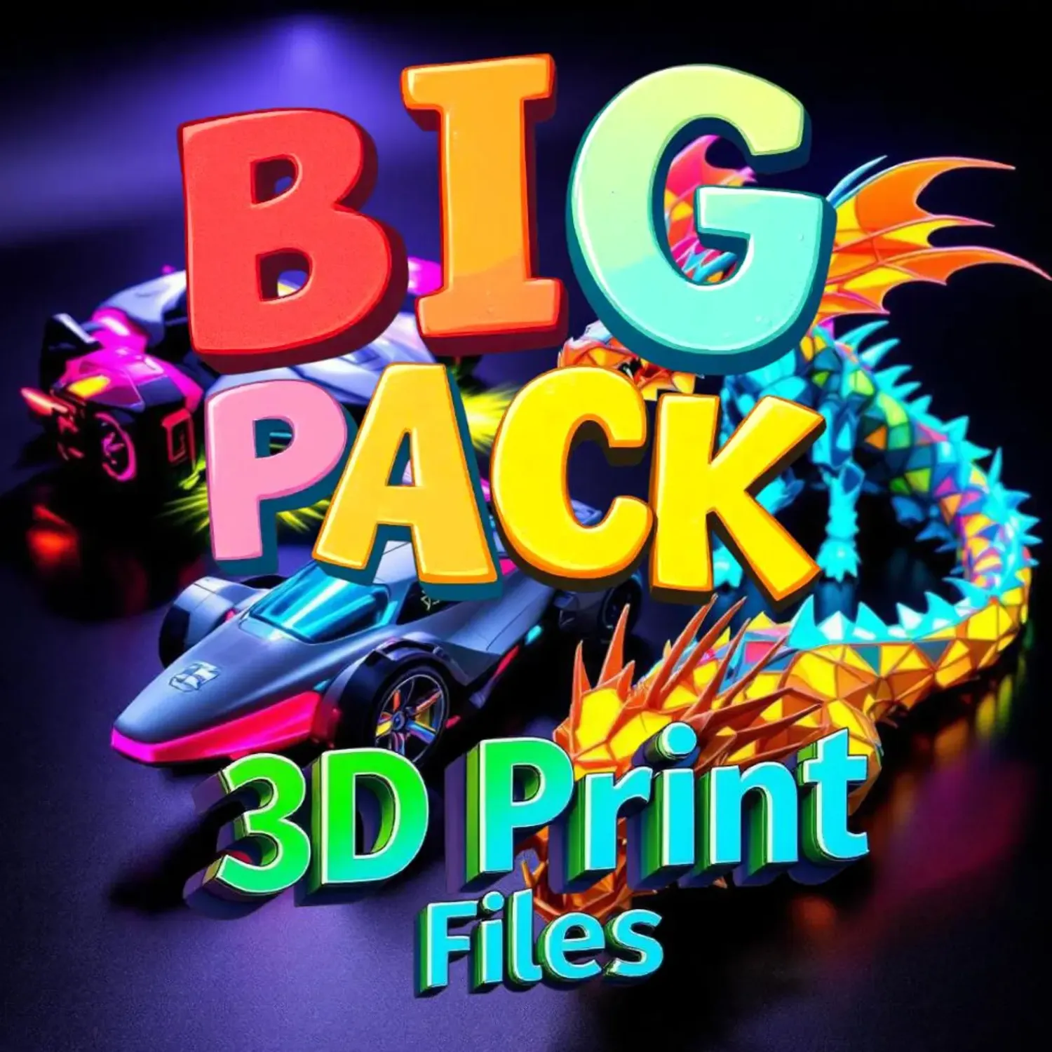 The BIG PACK, All my best selling packs combined into one, 3D Print files, over 20,000 files, bonus extra packs, massive collection.