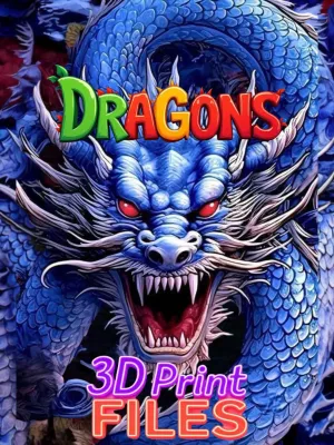 Dragons 3D printer files, Articulated, mini Flexi dragons, sculptures, busts, so many dragons, over 1000 models to choose from