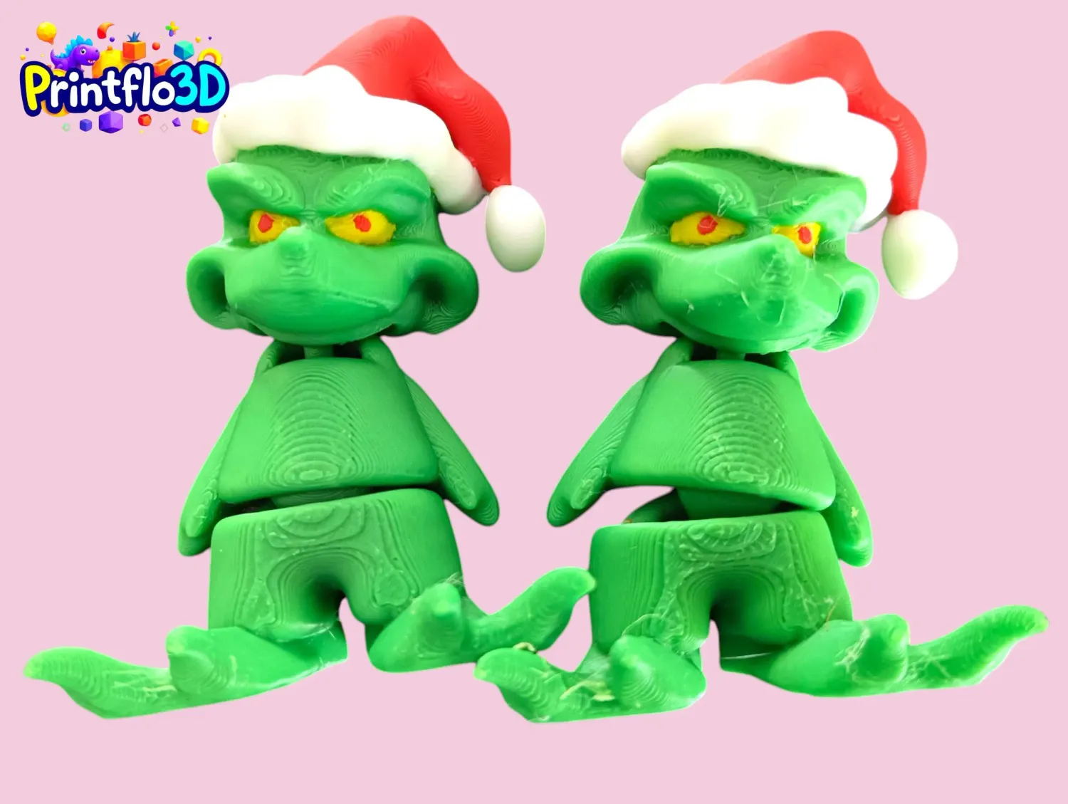 Grinch Xmas Mini flexi 3D Print File: (STL &amp; 3MF Files)
