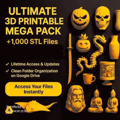 Mega Pack STL FILES ,articulated, masks, household, wall art, book nooks, mugs, swords, suspended and MORE