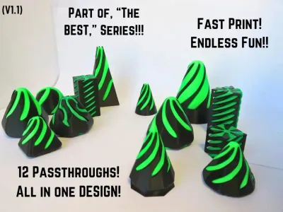 Spiral &amp; Fidget Toys -3D Printable Toy pack-Stress and Anxiety Relief Toy - 3D Printable STL Files, over 100 STL files