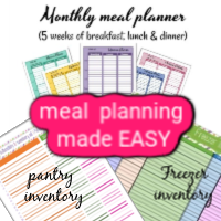 BUNDLE - Meal planning made easy (freezer &amp; pantry inventory sheets &amp; monthly menu planner)