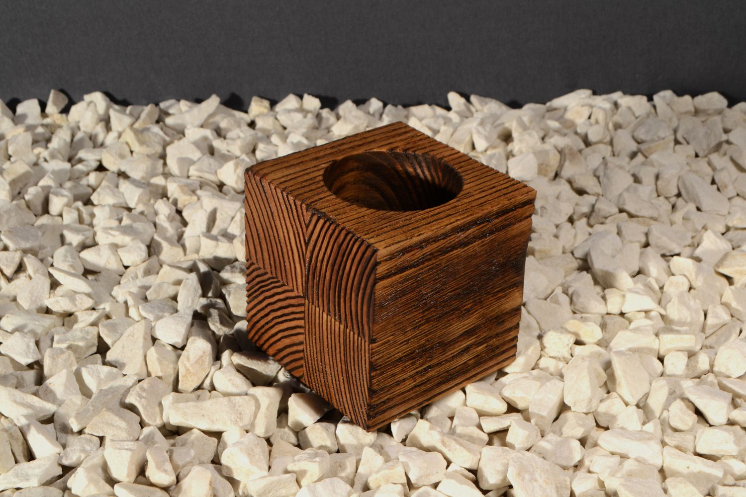 Deep-Texture Brushed Vase | Pernambuco Flame
