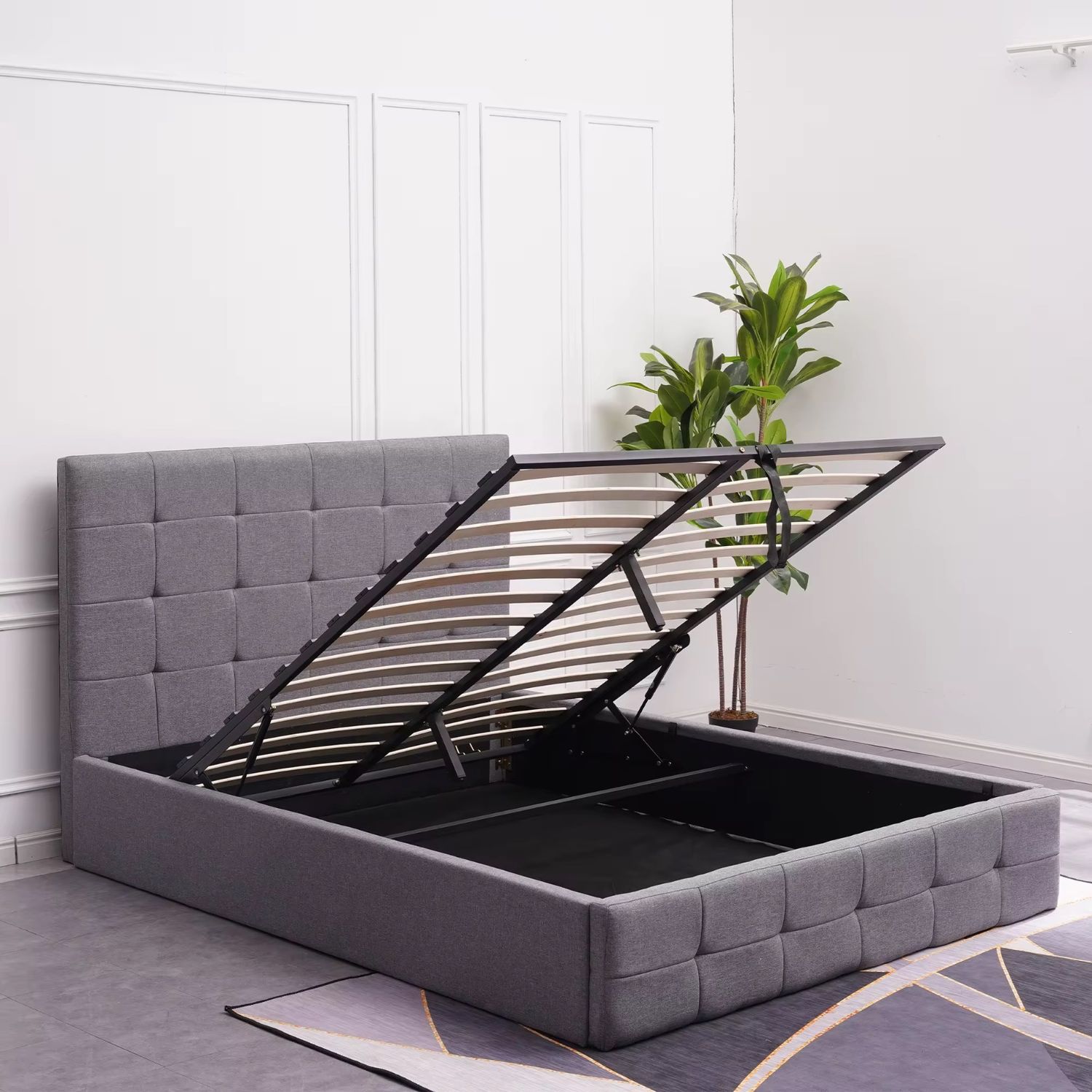 10 x Storage Queen Bed with Gas Lift - many design and color options - USD 650 per bed