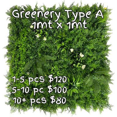 Green Wall, Vertical Wall, Artificial Plants, 1x1mt