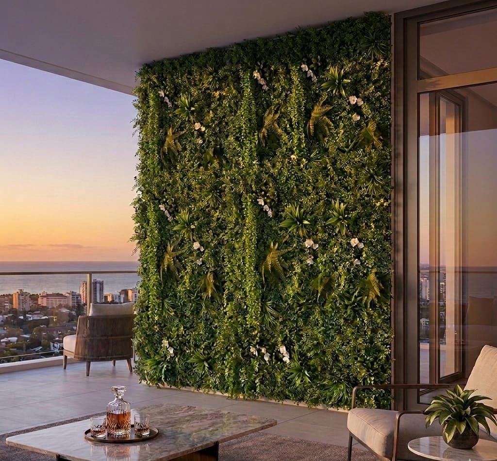 Green Wall, Vertical Wall, Artificial Plants, Fake Plants, 1x1mt
