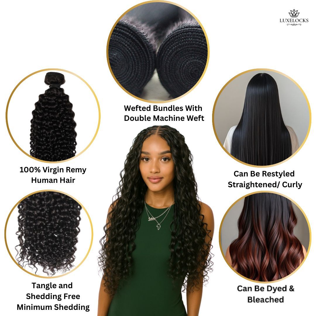 LUXELOCKS Bohemian Single Bundle – Infused with Deep Pearl Conditioning