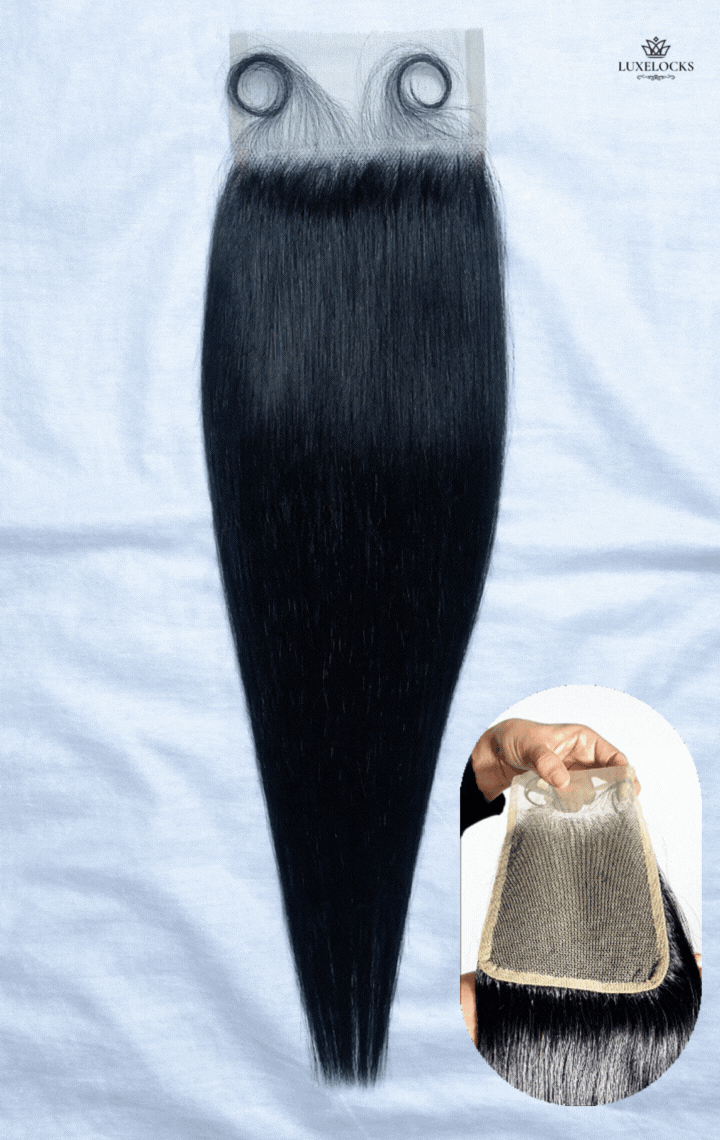 LUXELOCKS 4X5 HD LACE CLOSURE STRAIGHT 12″