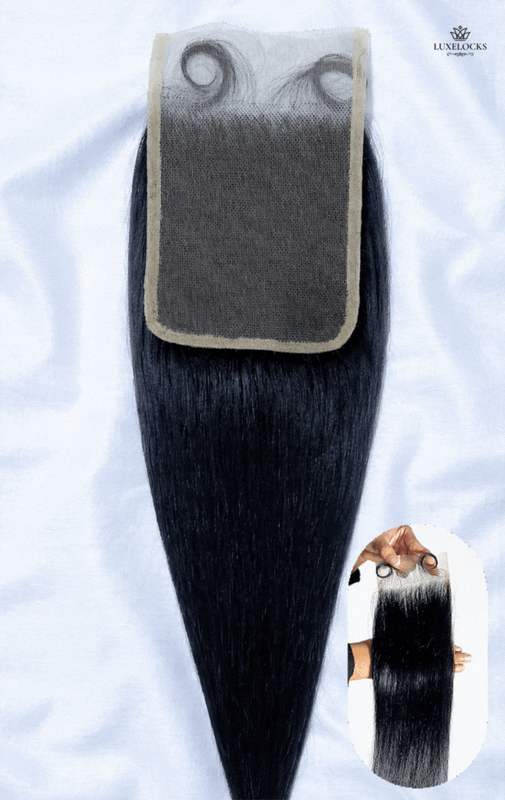 LUXELOCKS 4X5 HD LACE CLOSURE STRAIGHT 12″