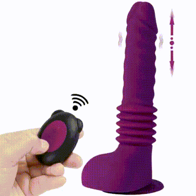 Thrusting Vibrating Remote Operated Dildo