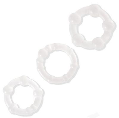 Power Plus Beaded Cock Ring Set