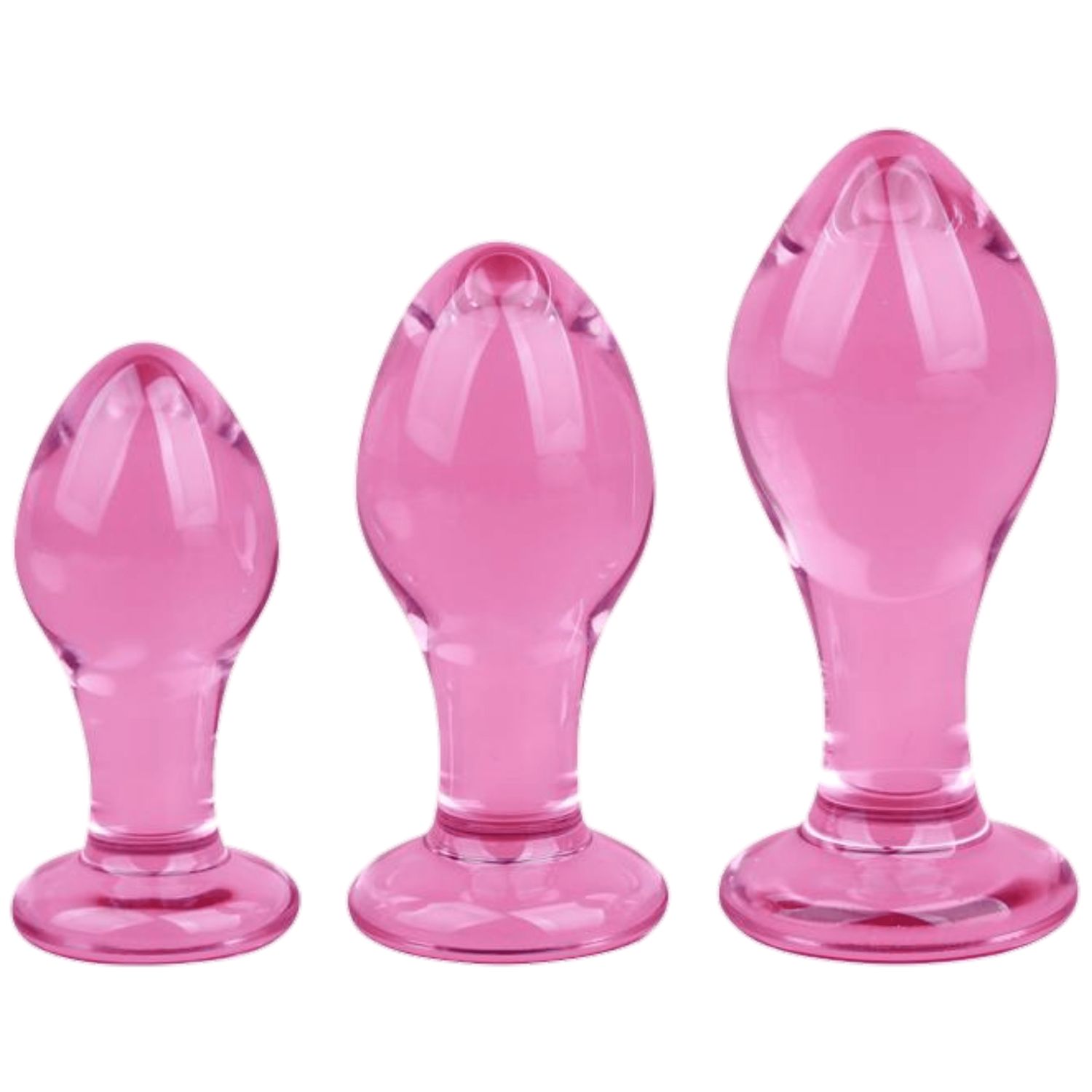 Glass Anal Butt Plug Set
