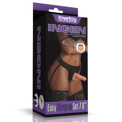 Harness &amp; Strap-On Dildo 7&quot;