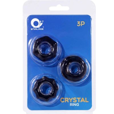 3 Pack Crystal Cock Ring Set