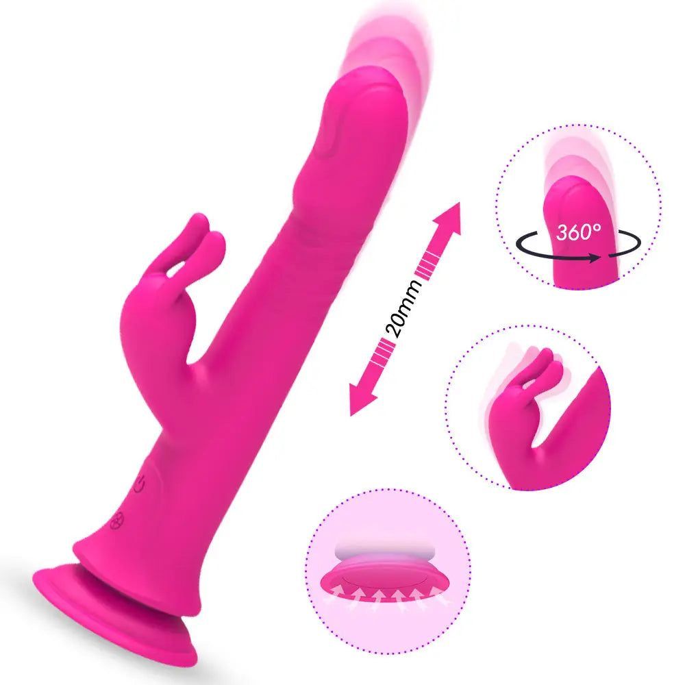 Cupid: Rotating Thrusting Suction-Cup Rabbit Vibrator