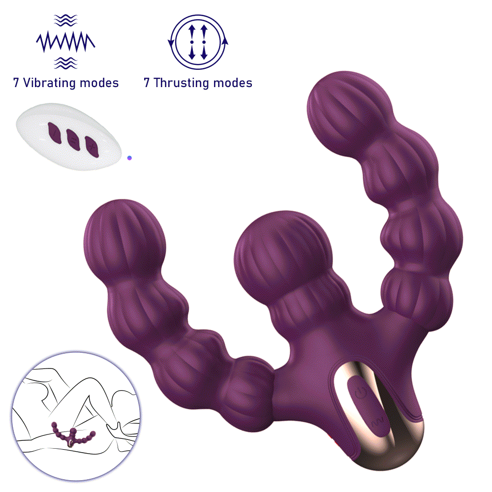 Double Bliss Dual Vibrator With Remote Control