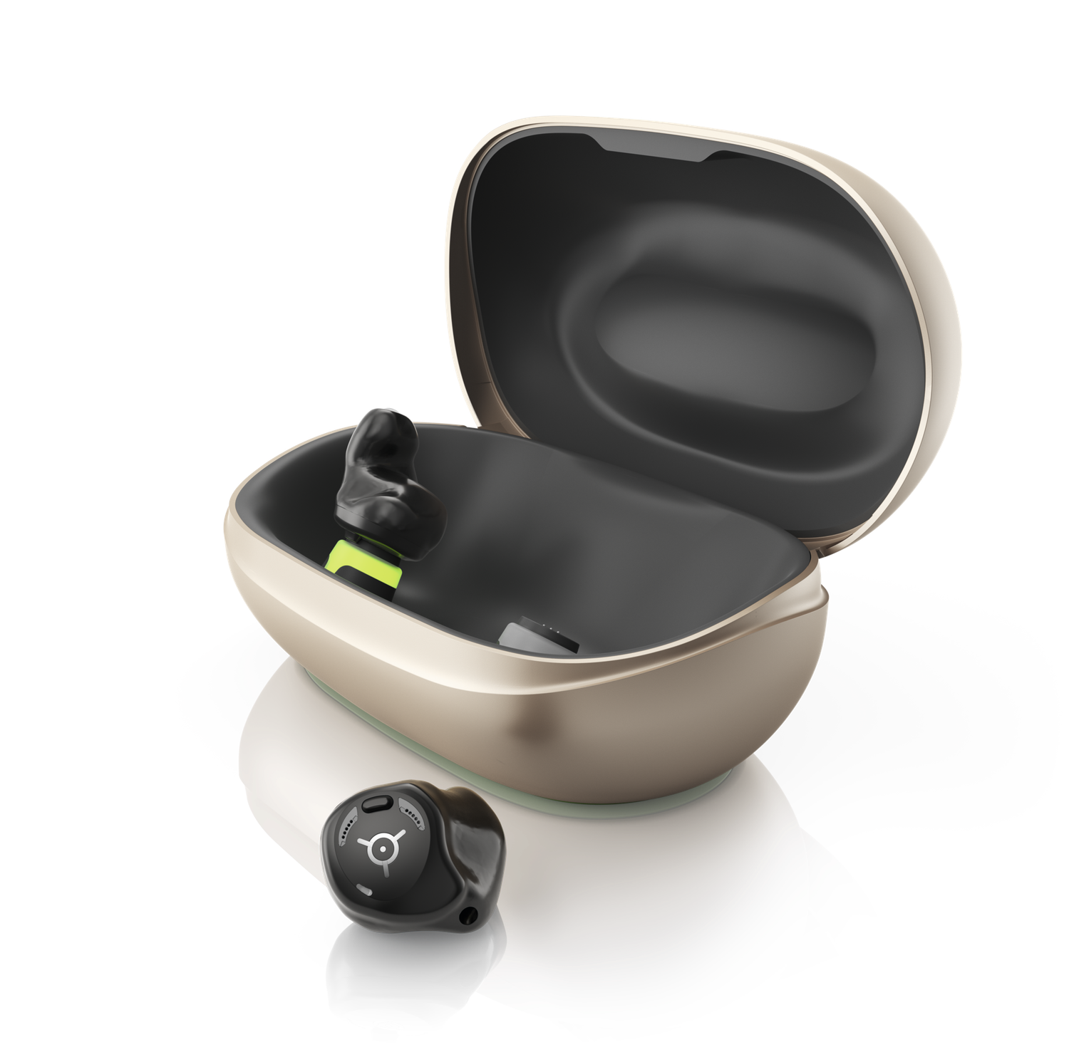 Phonak Virto R Infinio custom rechargeable hearing aid with charging case