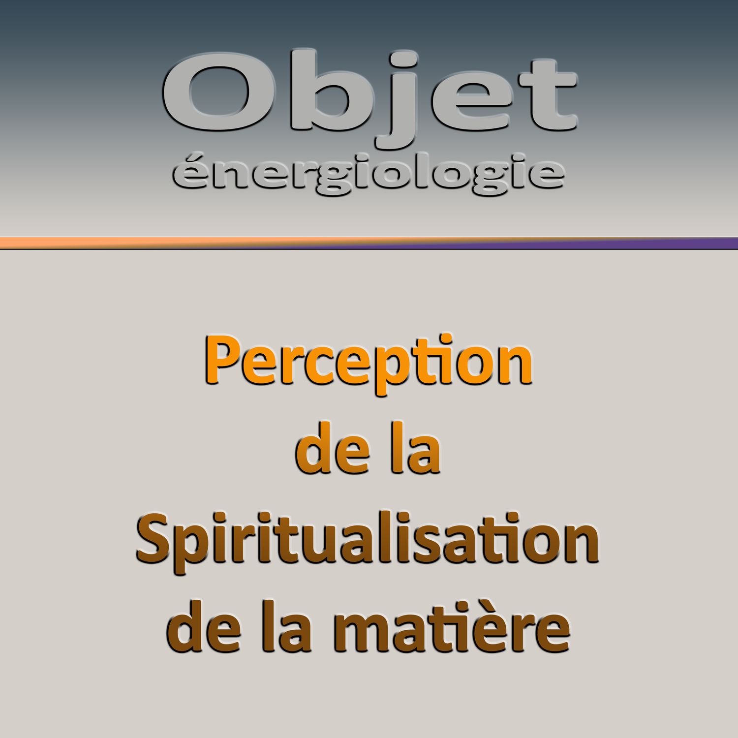 Séminaire O8-J4 Perception de la Spiritualisation de la matière