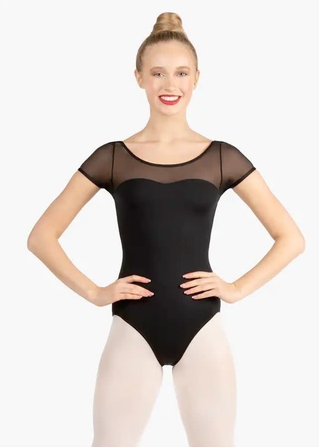 SE1039W MESH YOLK SS LEO, Color: BLK, Size: XSA