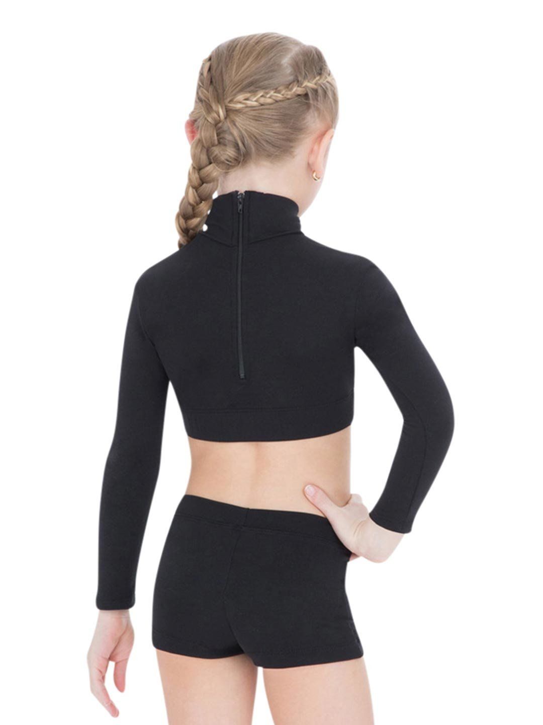 TB107C TURTLENECK TOP CHILD, Color: BLK, Size: SC