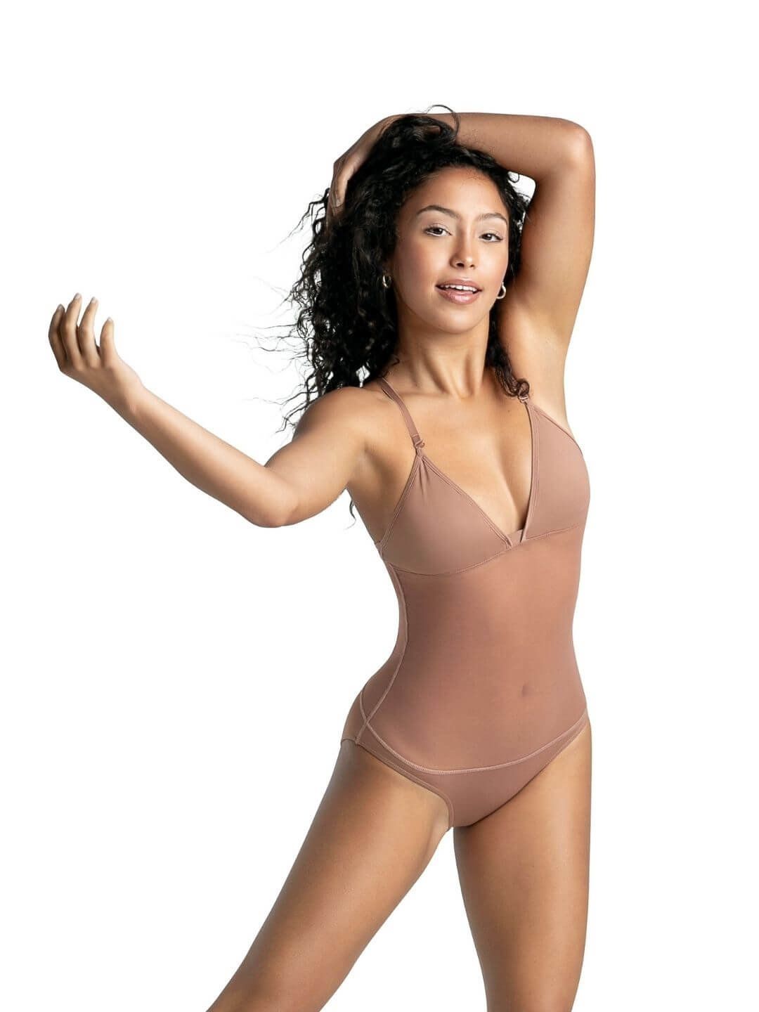 3763W LOW NECK MESH LEO, Color: MOK, Size: XSA