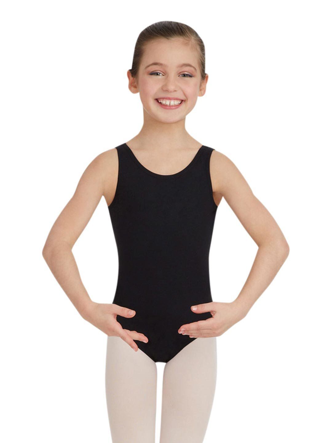 TB142C TANK LEOTARD CHILD, Color: BLK, Size: TC