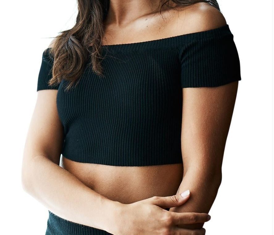 11383W CROPPED SWEATER, Color: BLK, Size: XXSA