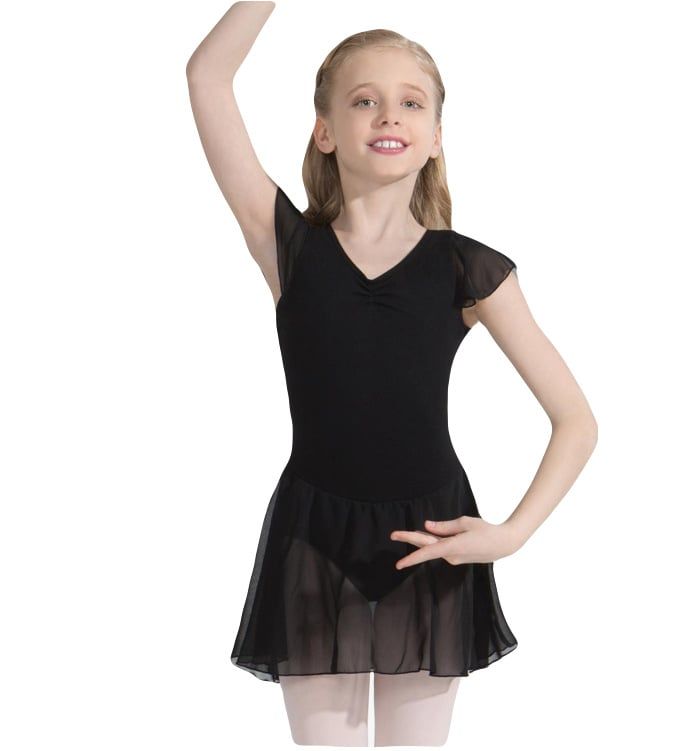 11305C FLUTTER DRESS, Color: BLK, Size: XSC