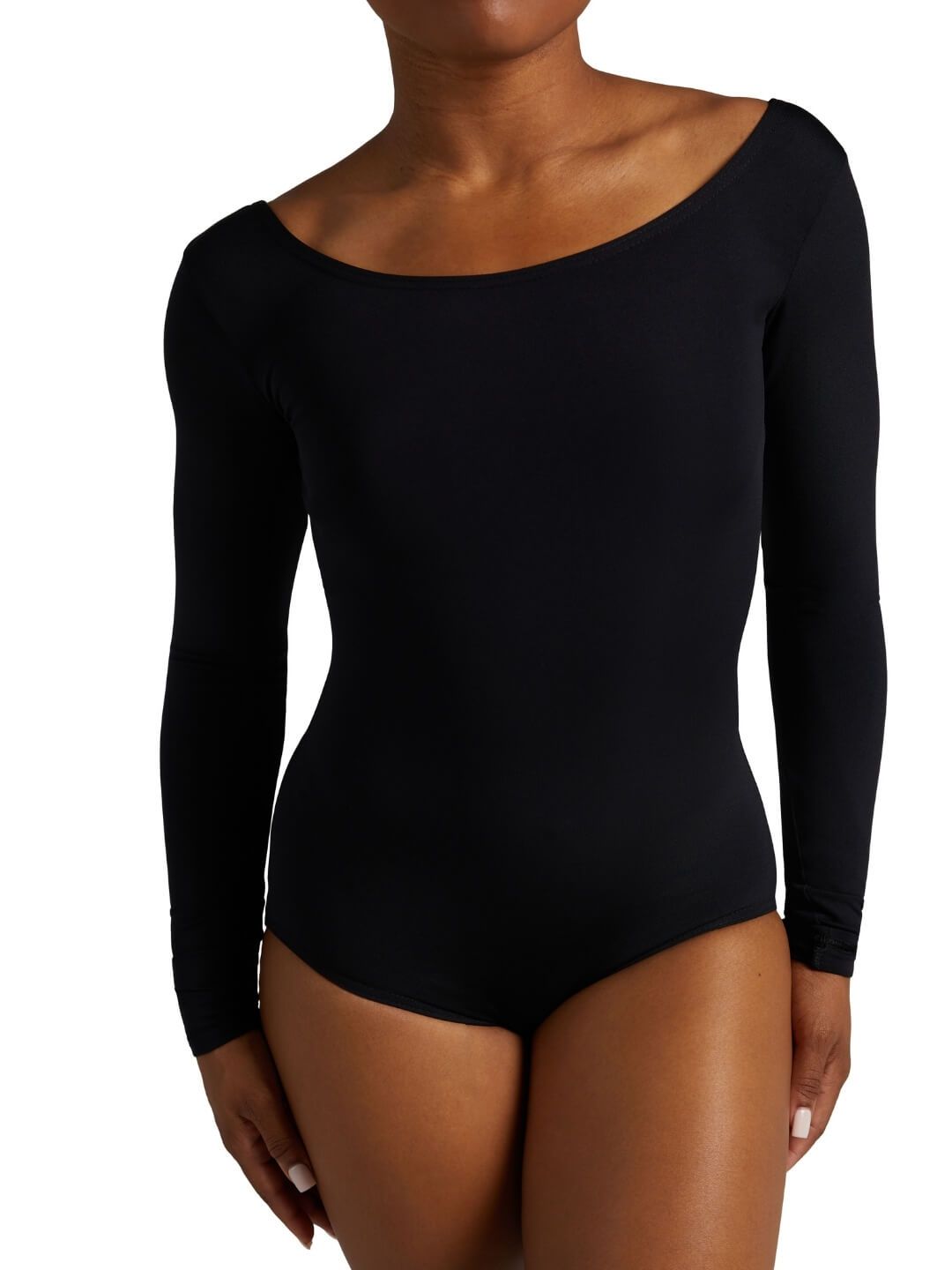 TB135X LONG SLEEVE LEOTARD ADULT, Color: BLK, Size: 1X