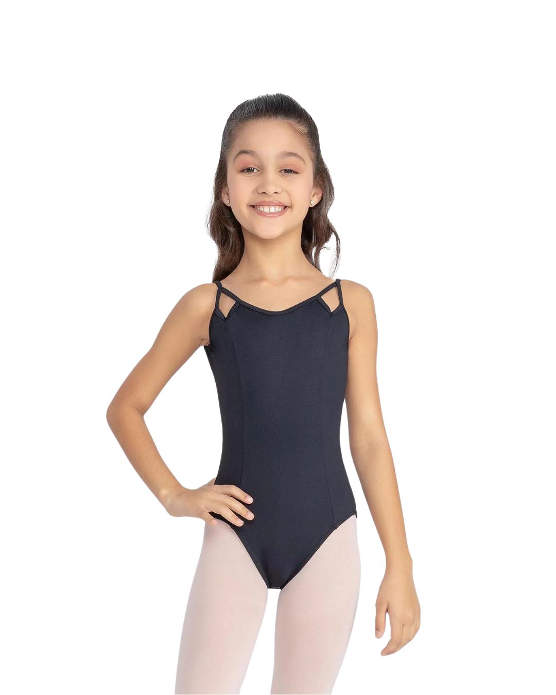 BY06C  V-NCK LEO W/STRAP DETAILING