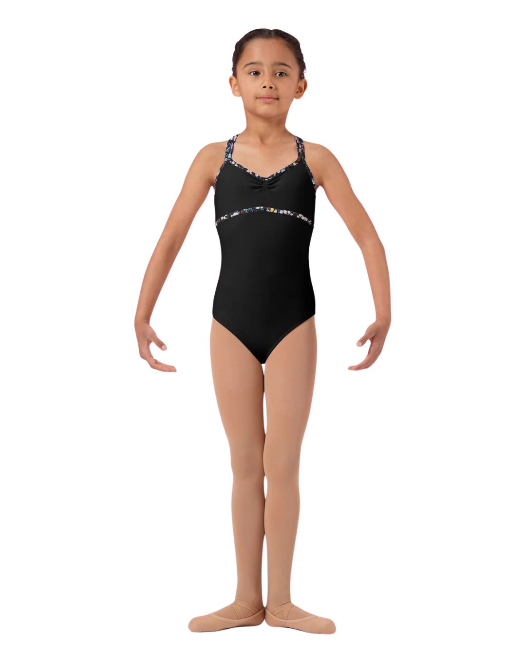 M1242C FLORAL CAMI LEO , Color: BLK, Size: 2-4