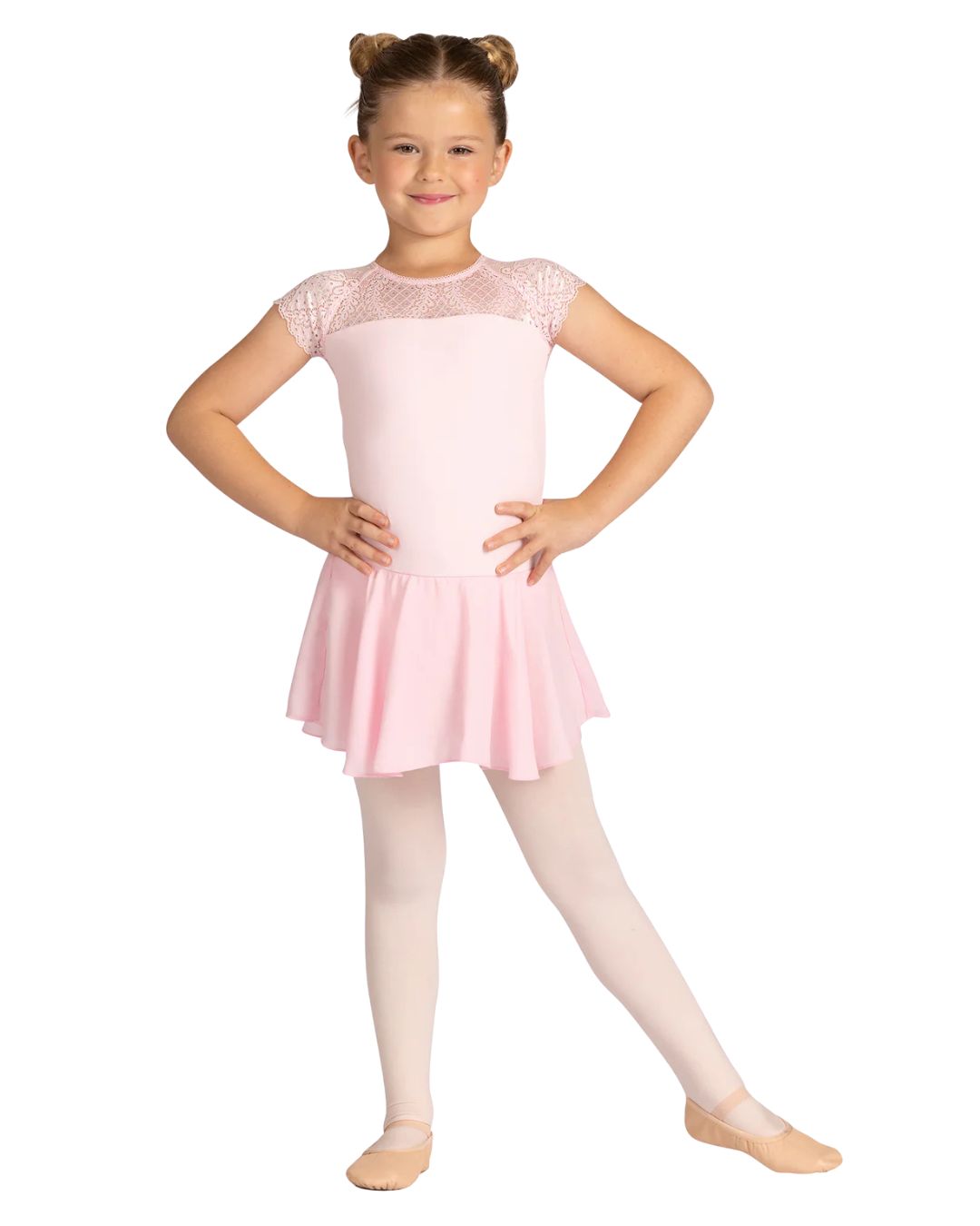 24202C CAP SLEEVE LACE DRESS