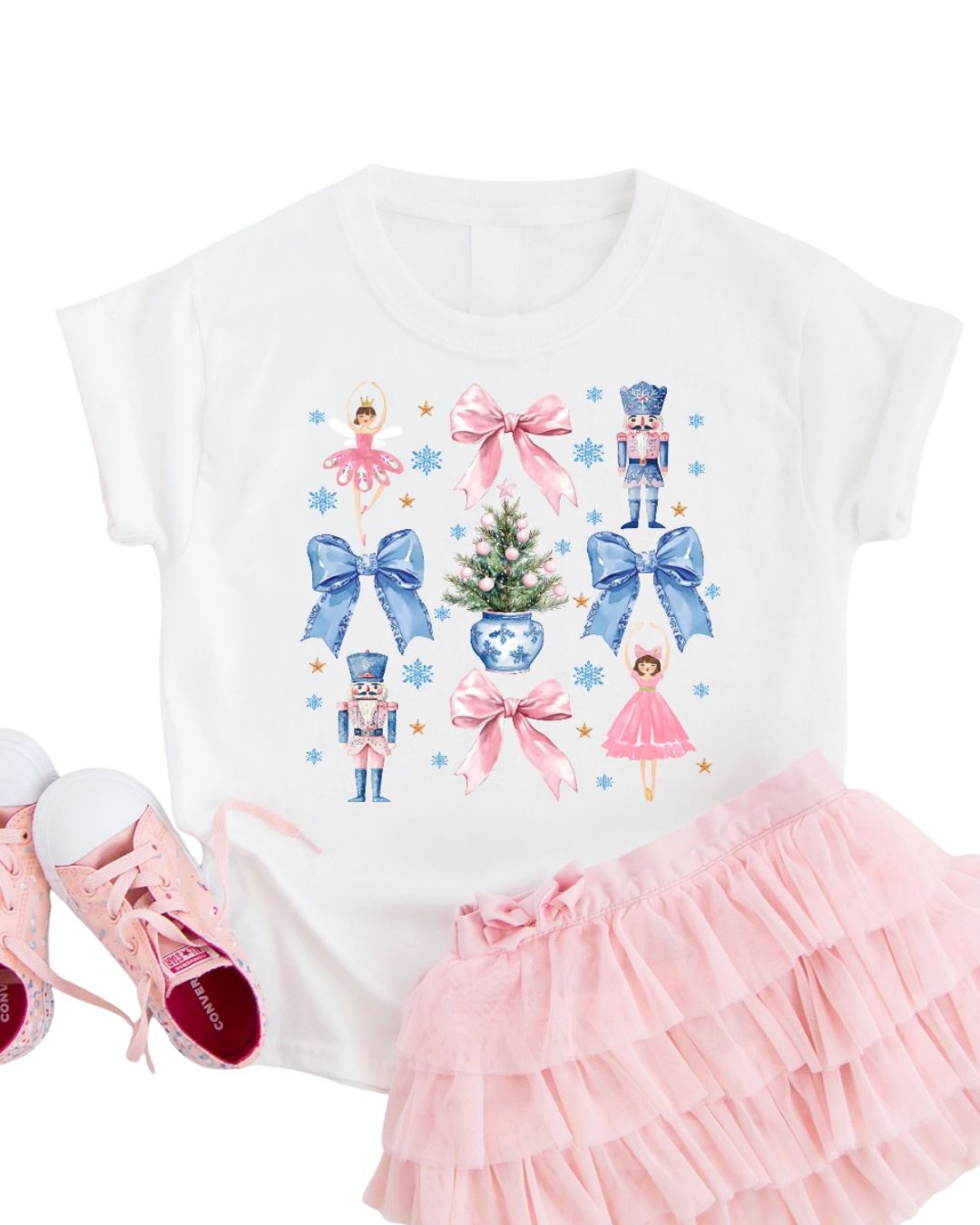 KIDS NUTCRACKER BOWS TEE