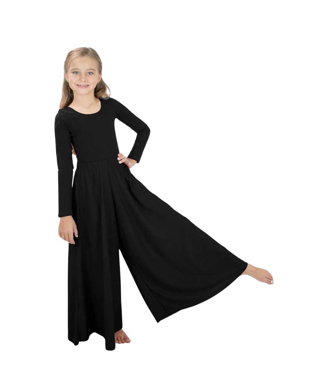 BM6330G PALAZZO PANT, Color: BLK, Size: S/M