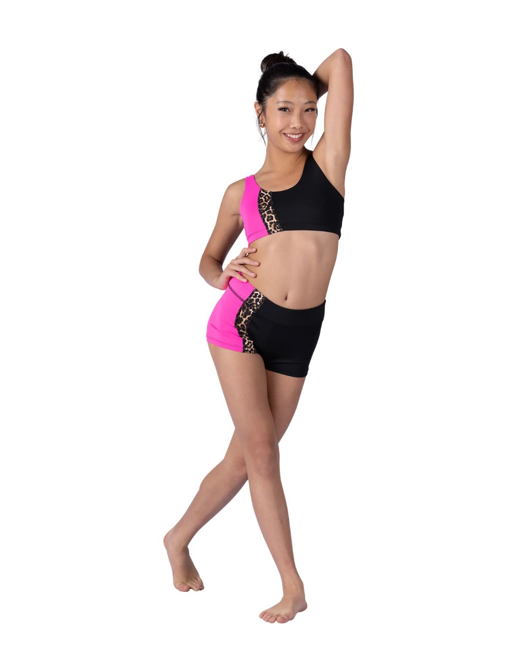 WAVE TOP, Color: BLK CHEETAH, Size: 8-10