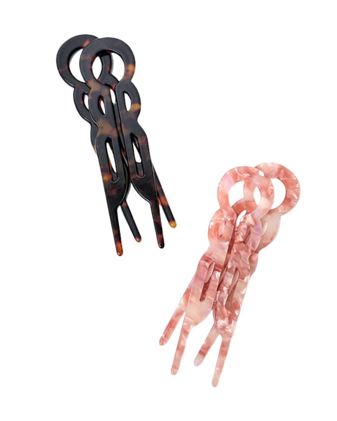 BUN &amp; DONE FRENCH HAIR CLIPS, Color: MIDNIGHT ROSE