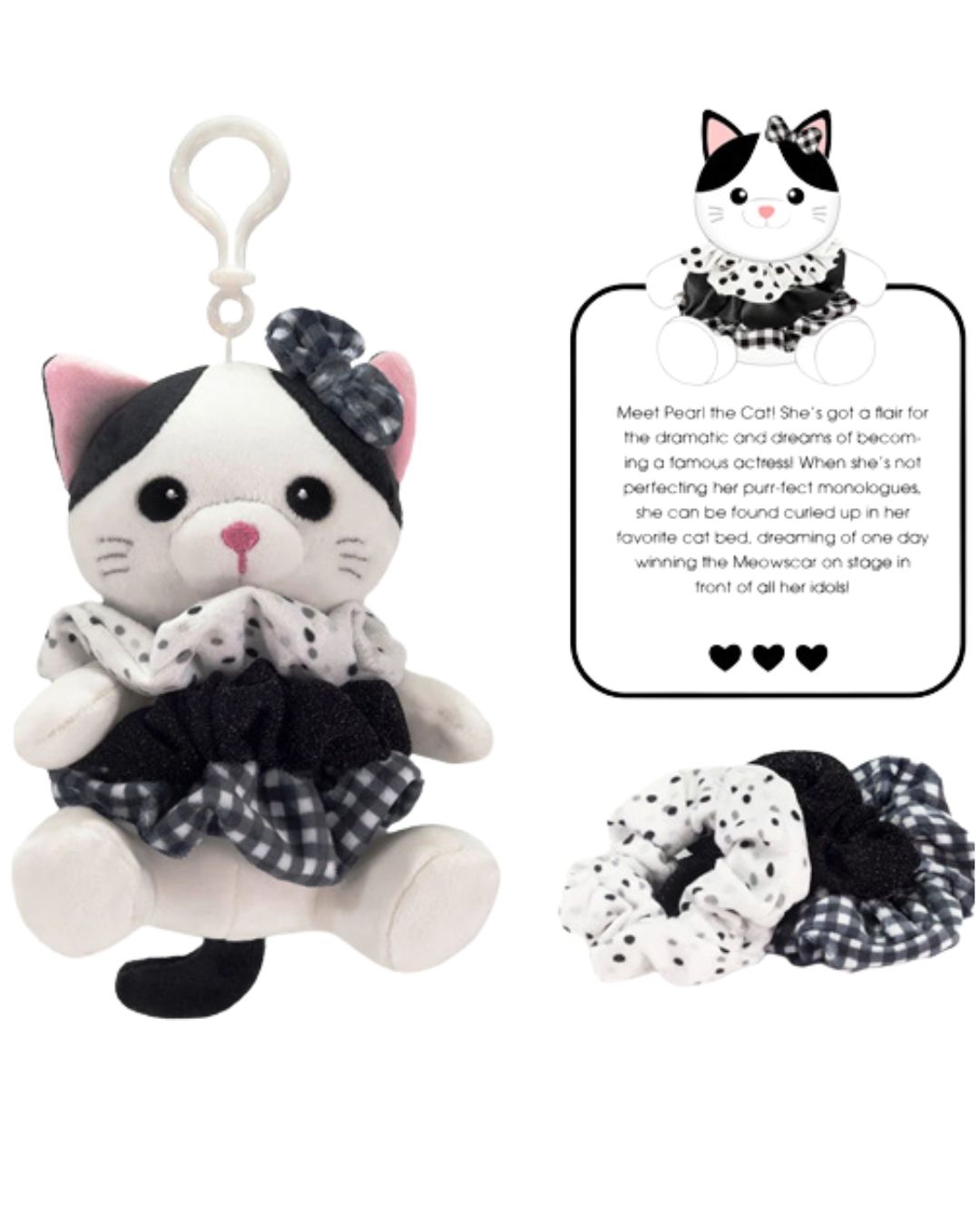 6352 SCRUNCH BUNCH CAT BLK