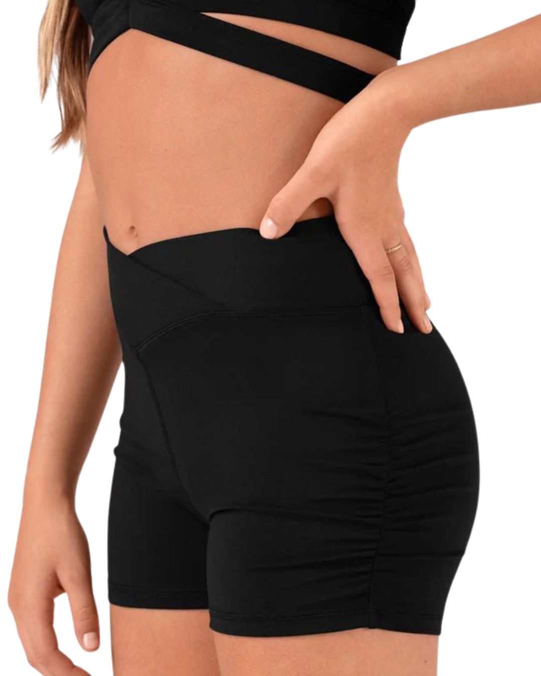 D55764G V FRONT SHORTS, Color: BLK, Size: 12