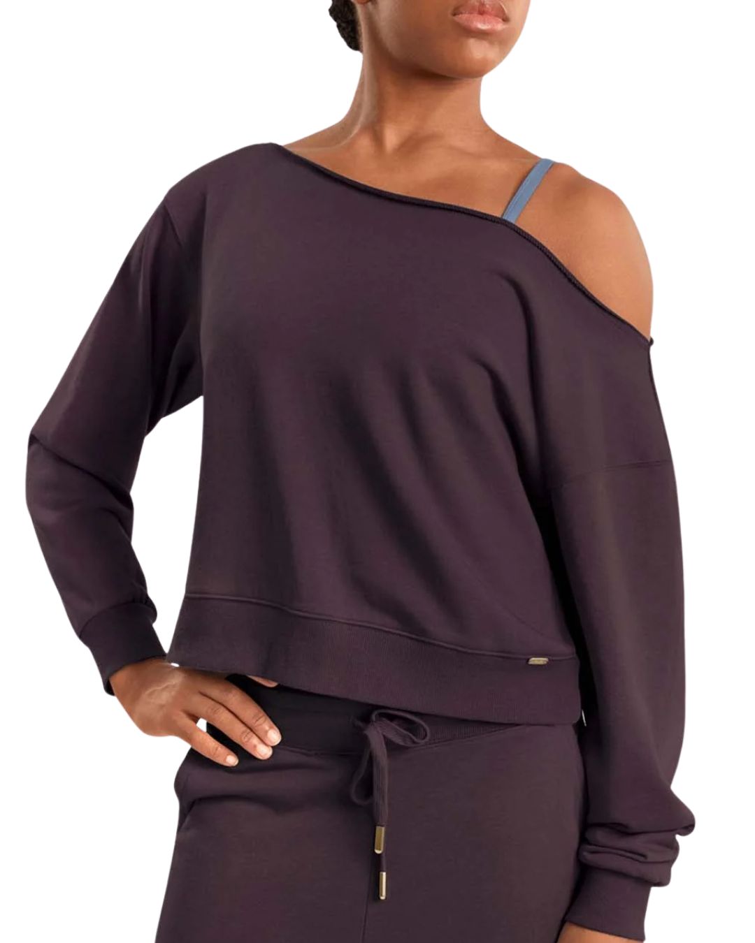 M30019L OFF SHOULDER SWEATER