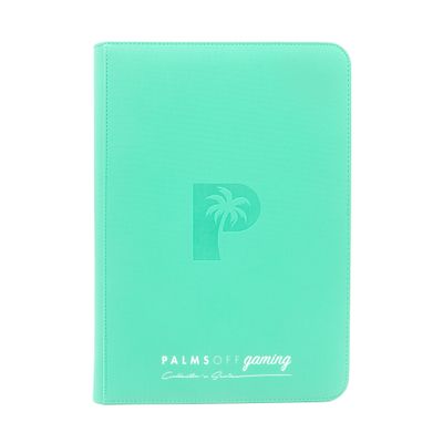 Palms Off Collector's Series Top Loader Zip Binder - Turquoise