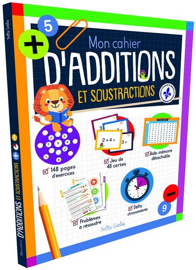 Mon cahier d'additions et soustractions
