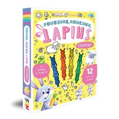 Poussins, Agneaux Et Lapins Coloriage