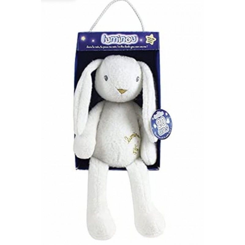 Jemini - Peluche lapin Luminou/30 cm