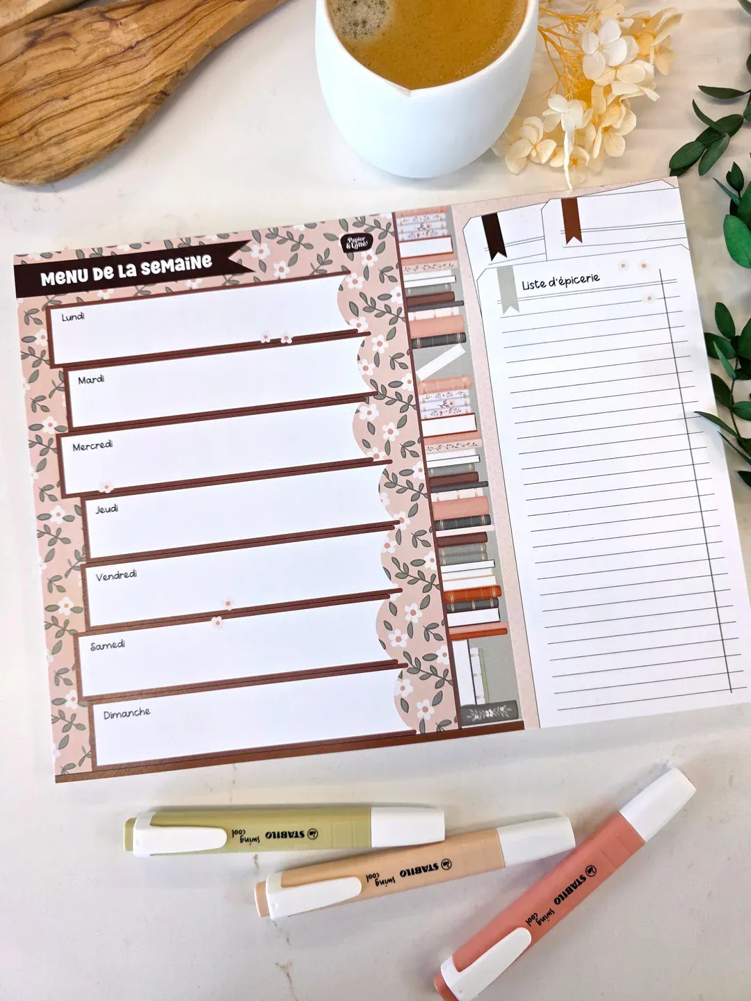 Planificateur de repas Book Era