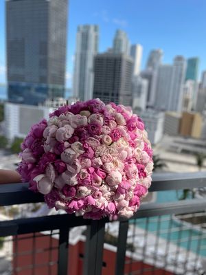 pink peony bouquet Miami Naples Palm Beach
