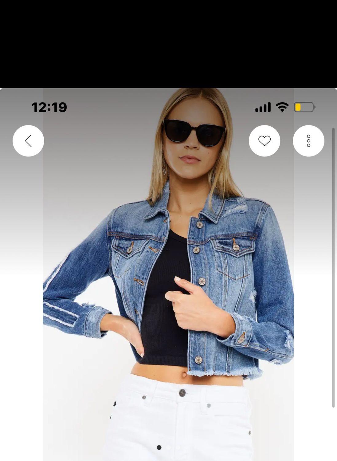 Kan Can Short Frayed Denim Jacket