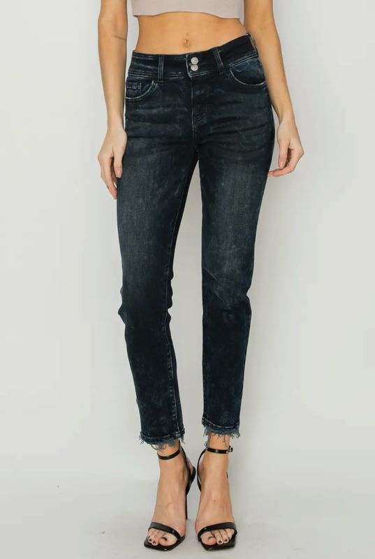 Mid Rise Cigarette Jeans