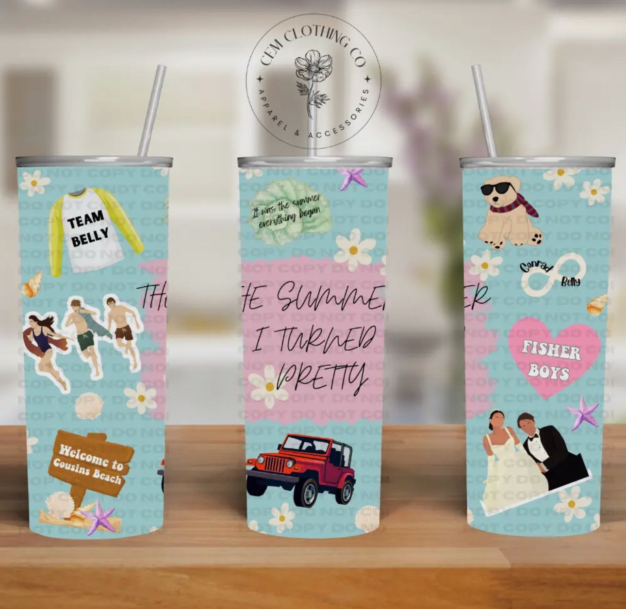 The Summer I Turned Pretty Stickers 20 Oz  Stainless Tumbler